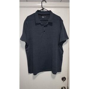 VRST Polo Shirt‎ Mens XXLarge Dark Blue Golf Short Sleeve Button Up Half Collar